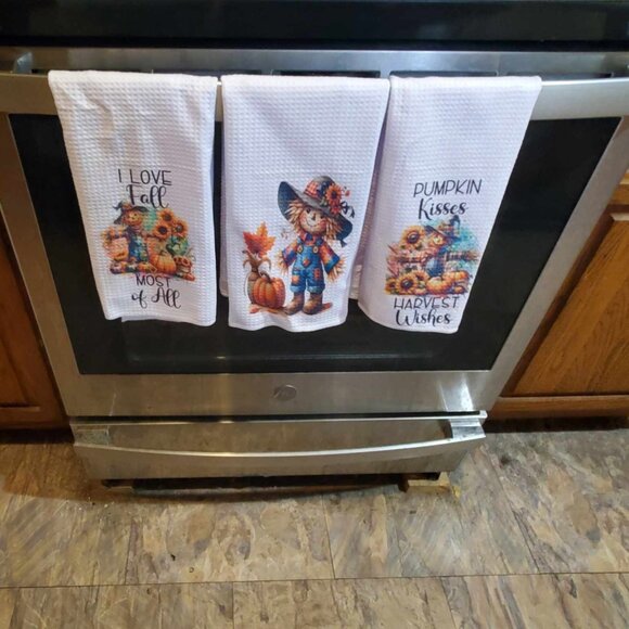 Hand Crafted Other - 3 pc Scarecrow Kitchen Towel Set